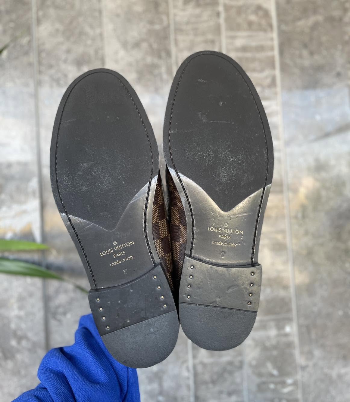 LV Major Loafers Damier Ebene Canvas