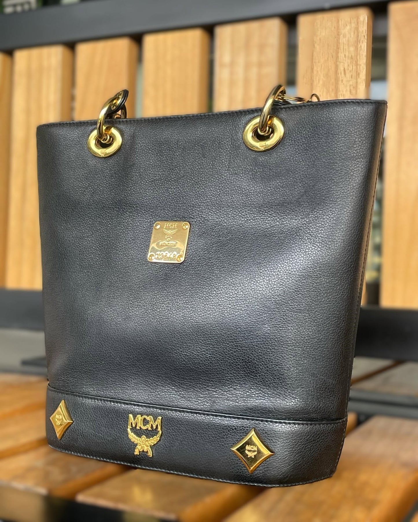MCM Black Bucket Bag