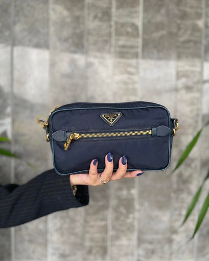 Prada Blue Camera Sling Bag