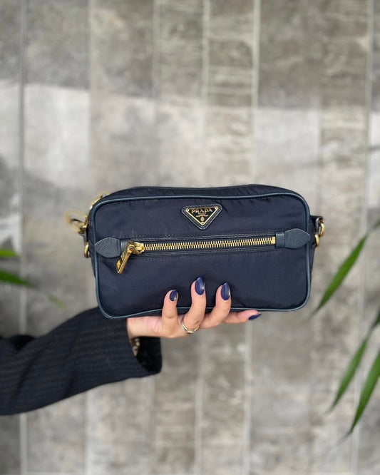 Prada Blue Camera Sling Bag