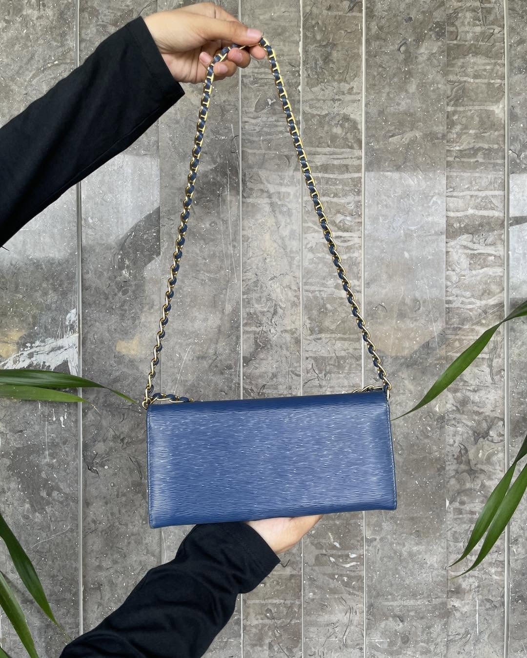 Prada Bluette Vitello Wallet on Chain Clutch Bag