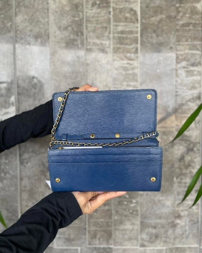 Prada Bluette Vitello Wallet on Chain Clutch Bag