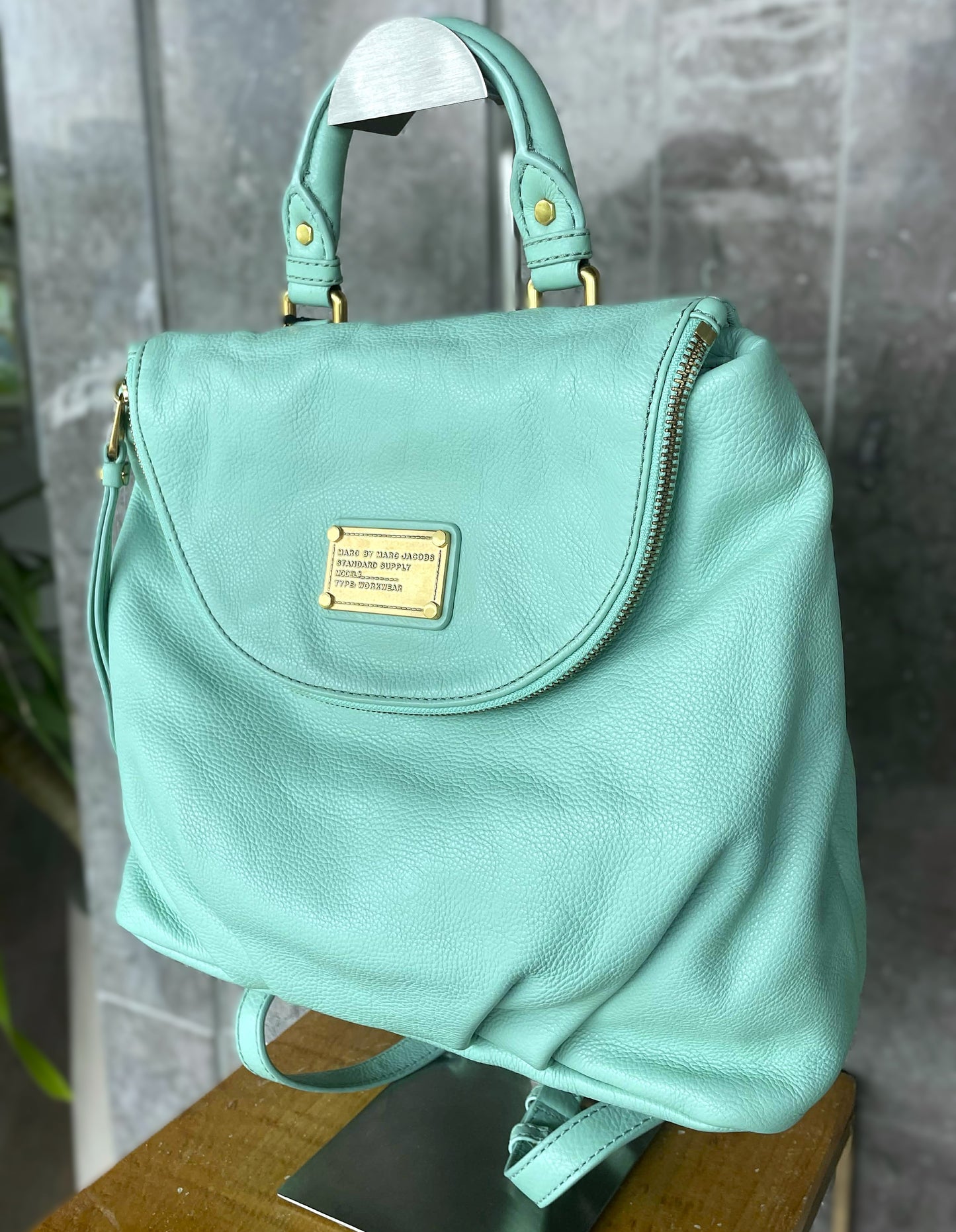 Marc Jacobs Classic Q Mariska Backpack in Mint Green