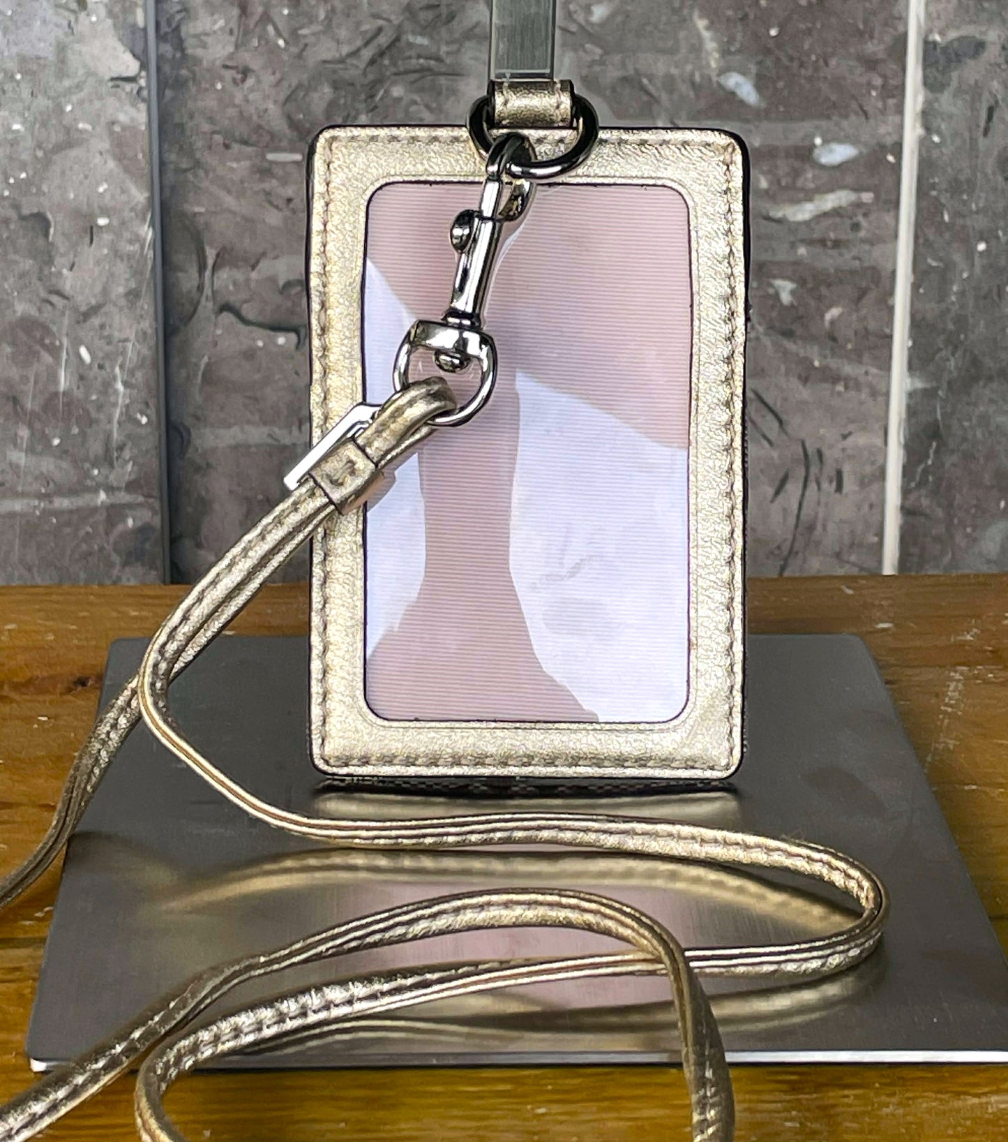Coach Signature Canvass I.D. Lanyard