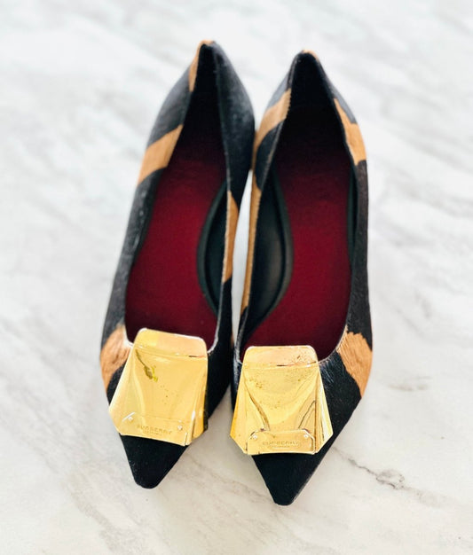 BURBERRY Animal Hair Slim Wedge, Size 9 - Elysee PH