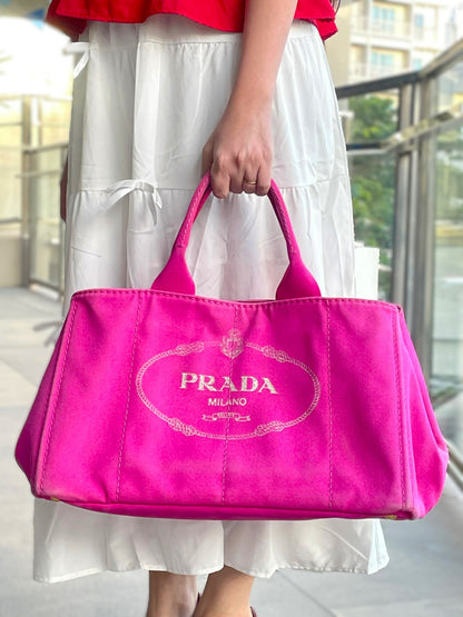 Prada Canapa Pink tote bag