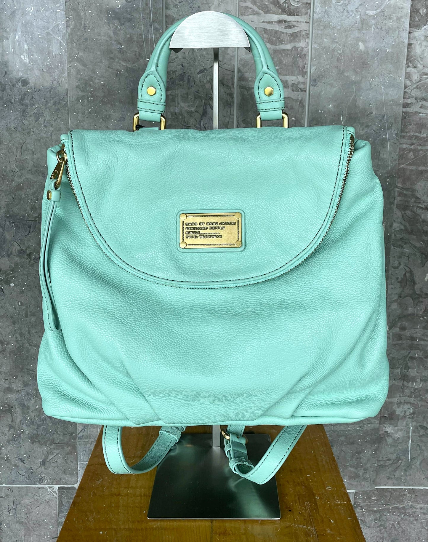 Marc Jacobs Classic Q Mariska Backpack in Mint Green