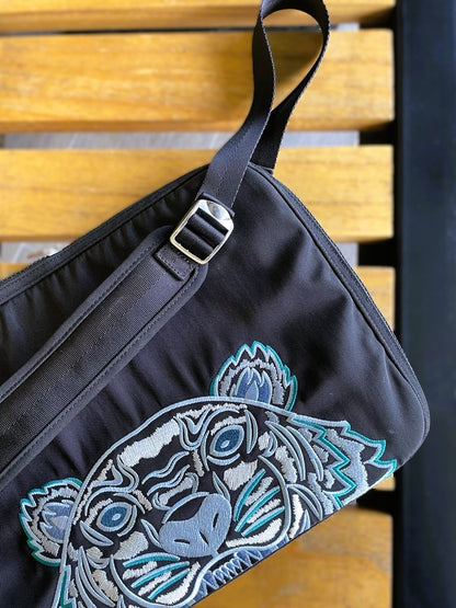Kenzo Tiger Embroidered Document Laptop Bag