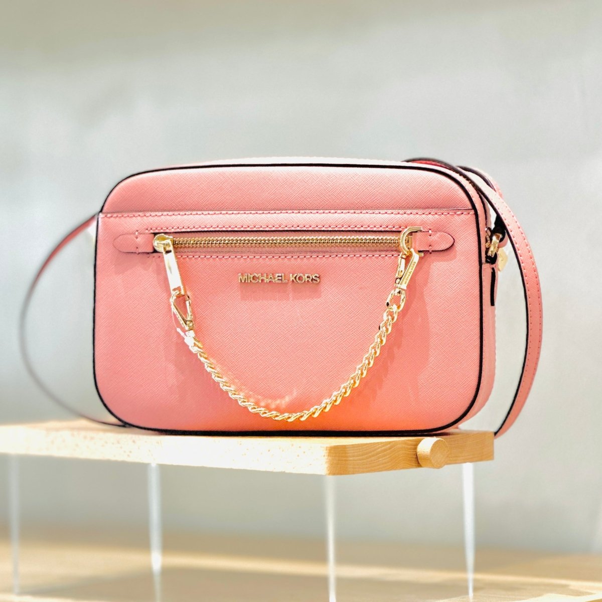 Michael Kors Jet Set Leather Chain Crossbody Bag - Élysée