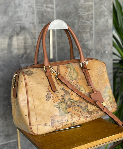 Martini Prima Classe Geo Map Leather Bag