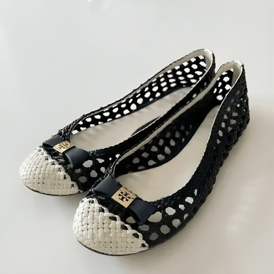 Tory Burch Carlyle Woven Ballet Flats size 39 - Élysée